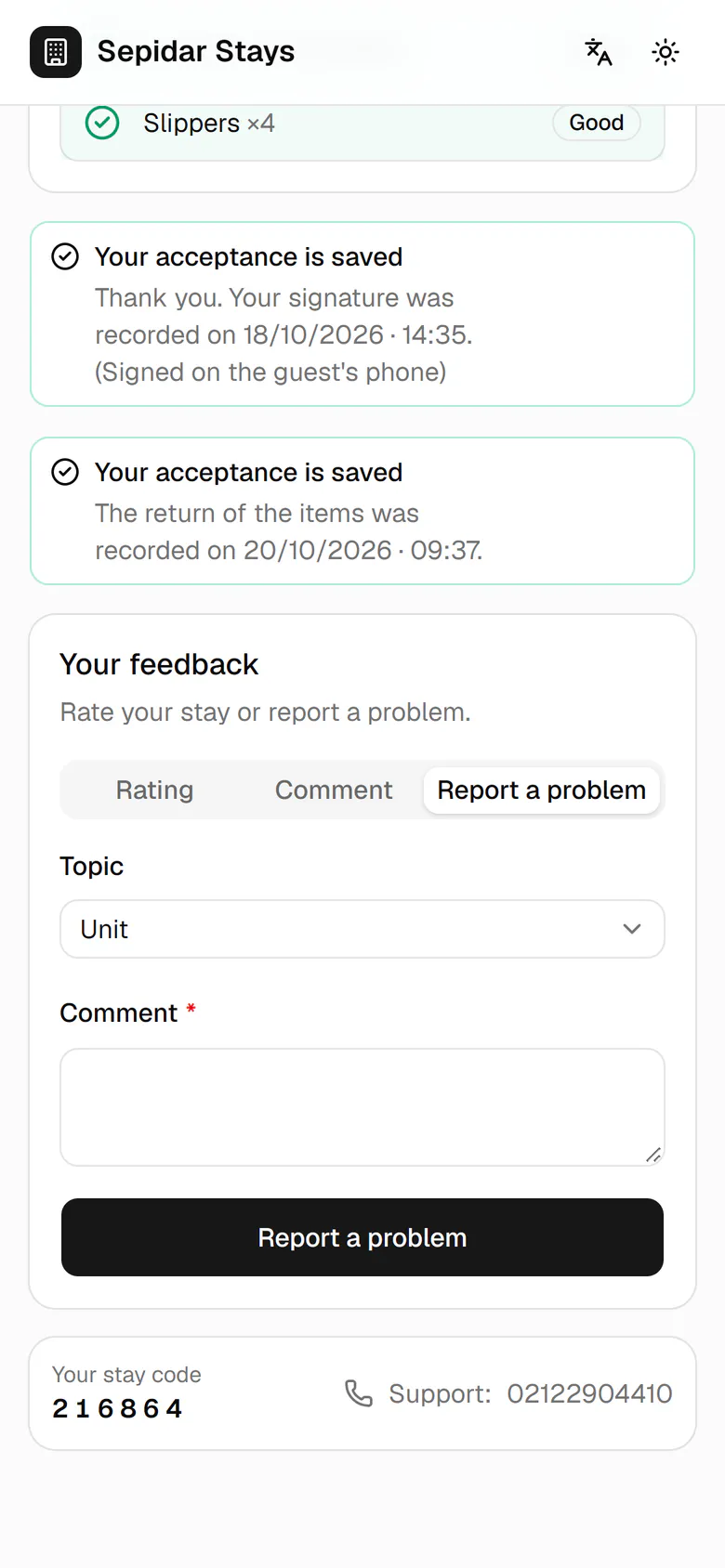 Set the topic to Unit and describe the problem briefly.