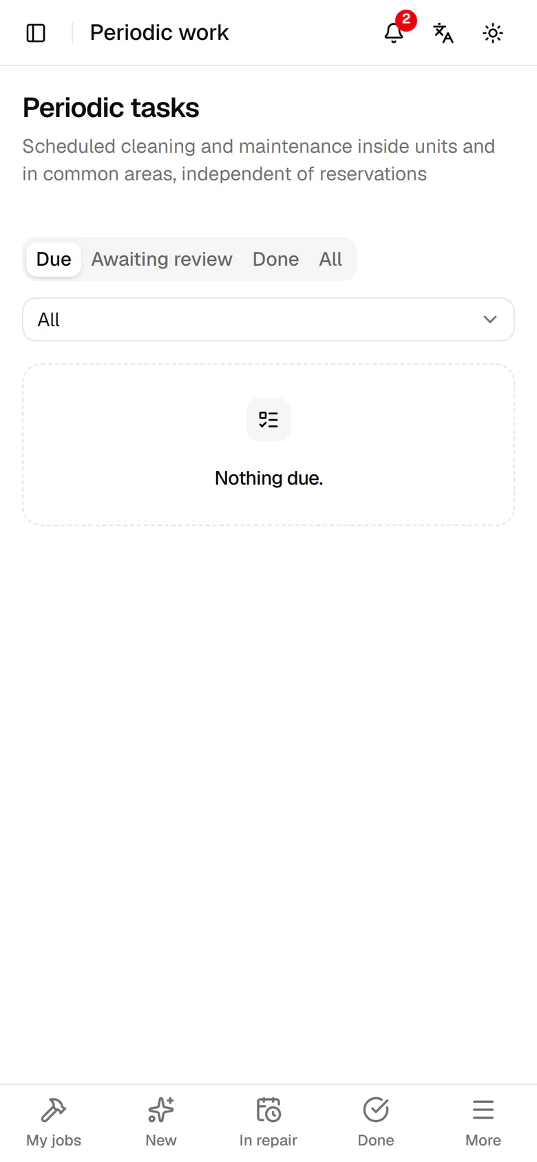 Tap the Done tab to see the recorded task.