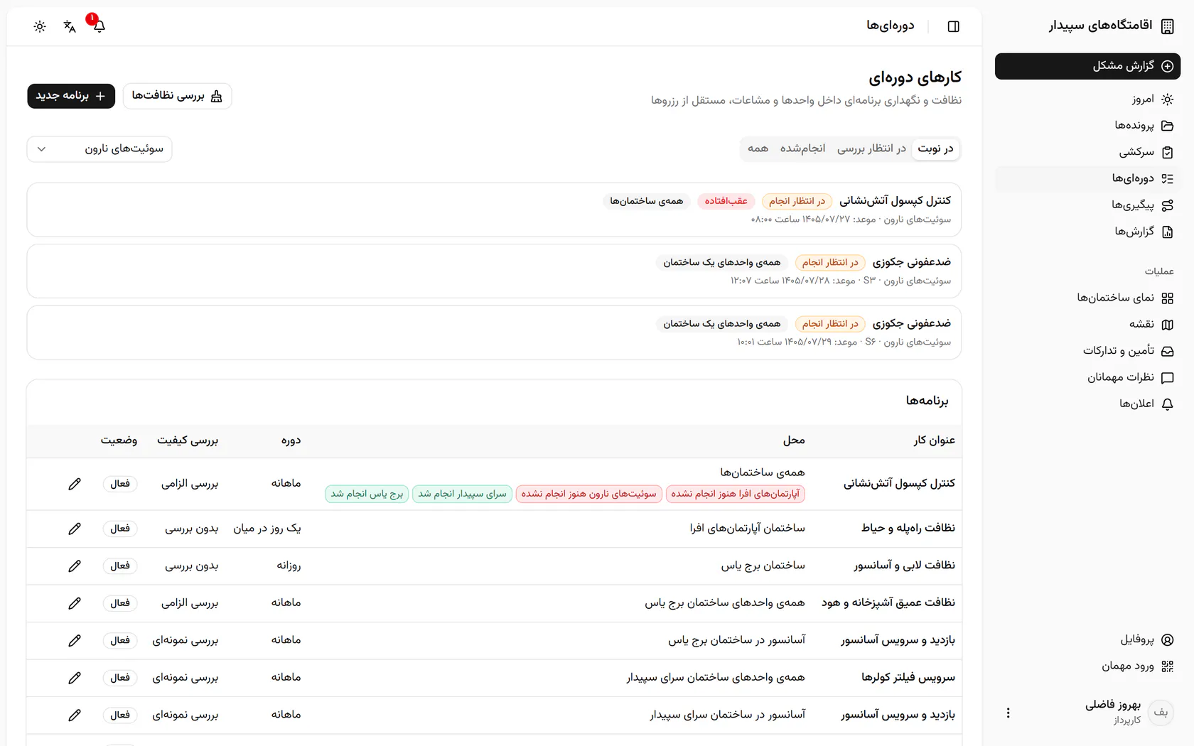 کنترل کپسول نارون هنوز انجام نشده و از موعدش گذشته است.